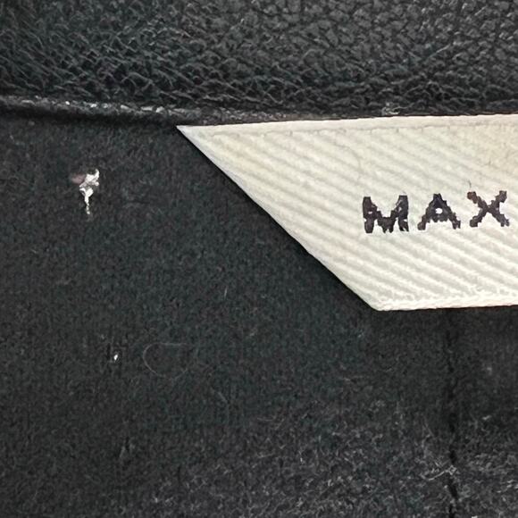 Max Studio Faux Leather Button Down Shirt Black Edgy Streetwear Women’s Medium - Picture 13 of 15